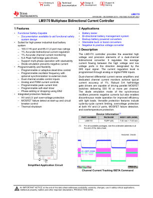 LM5170 datasheet cover page