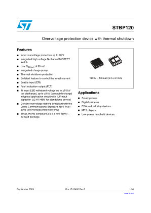 STBP120 datasheet cover page