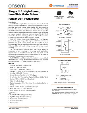 FAN3100T datasheet cover page