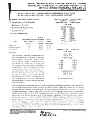 SN74S163 数据手册首页