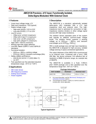 AMC0136 datasheet cover page