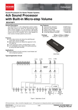 BD34700FV datasheet cover page
