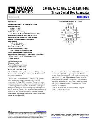 HMC8073 datasheet cover page