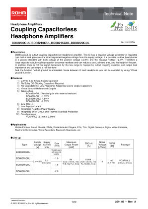 BD88220GUL datasheet cover page