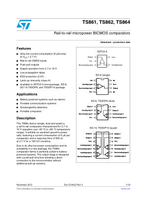 TS861 datasheet cover page