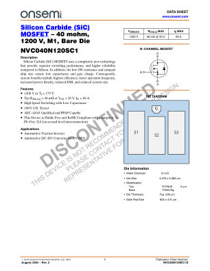 NVC040N120SC1 datasheet cover page