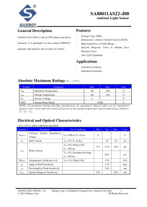 SA88011AS22-J00 datasheet cover page