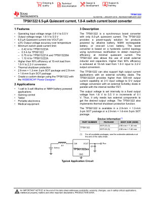 TPS61322 datasheet cover page