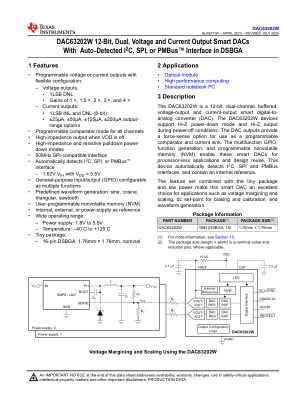 DAC63202W 数据手册首页