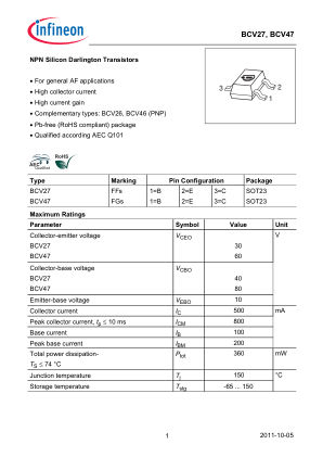 BCV47 datasheet cover page