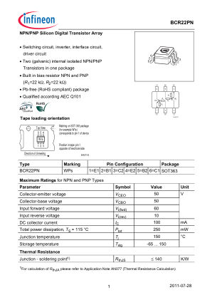 BCR22PN datasheet cover page