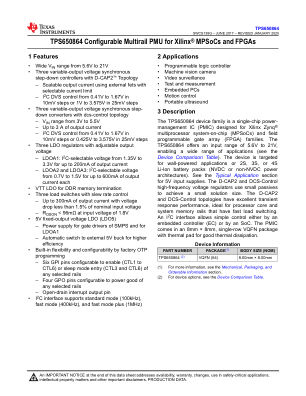 TPS650864 datasheet cover page