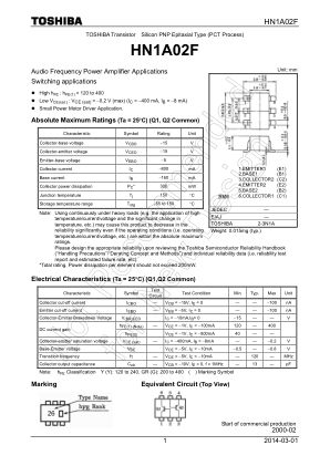 HN1A02F datasheet cover page