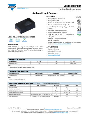 VEMD4200FX01 数据手册首页