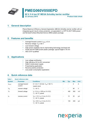 PMEG060V050EPDAZ datasheet cover page