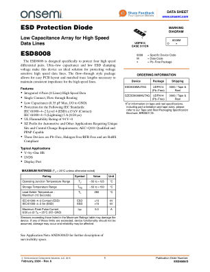 ESD8008 datasheet cover page