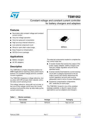 TSM1052 datasheet cover page
