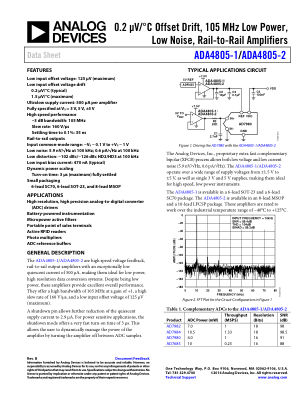 ADA4805-1 datasheet cover page