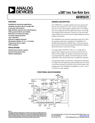 ADXRS620 数据手册首页