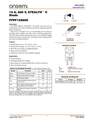 FFPF15S60S datasheet cover page