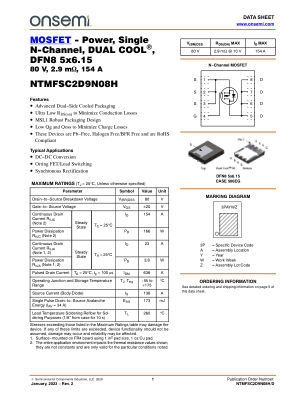 NTMFSC2D9N08H 数据手册首页