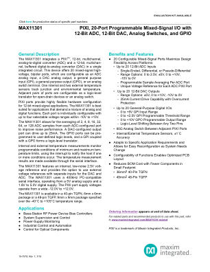 MAX11301 datasheet cover page