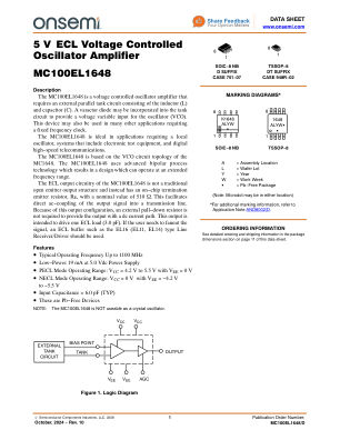 MC100EL1648 数据手册首页