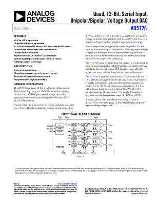 AD5726 数据手册首页