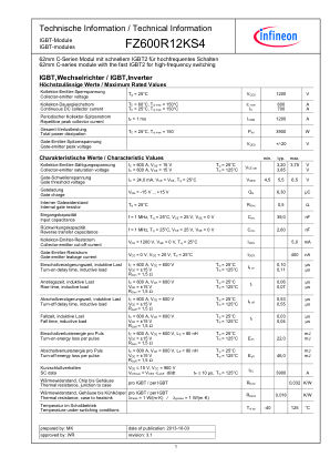 FZ600R12KS4 datasheet cover page
