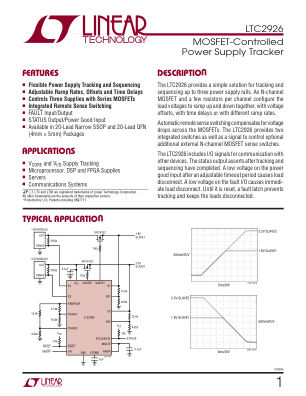 2926FA datasheet cover page