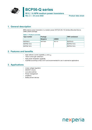 BCP56-10-QX datasheet cover page