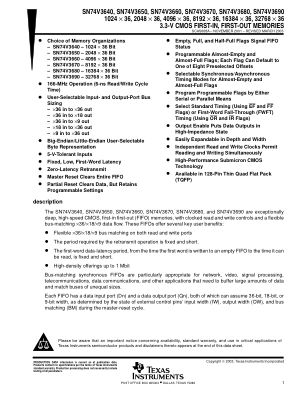 SN74V3690 datasheet cover page