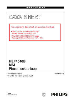 HEF4046B 数据手册首页
