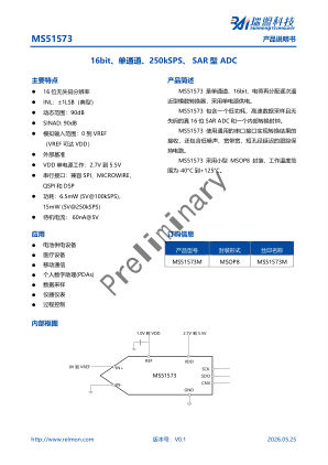 MS51573 datasheet cover page