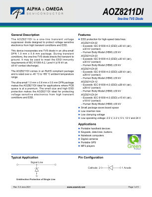 AOZ8211DI-24 datasheet cover page