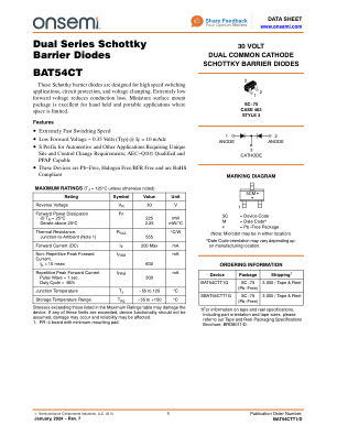 BAT54CTT1 数据手册首页