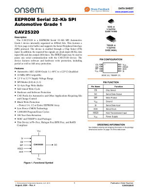 CAV25320 数据手册首页