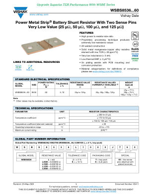 WSBS8536-60 数据手册首页