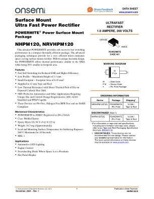 NHPM120 datasheet cover page
