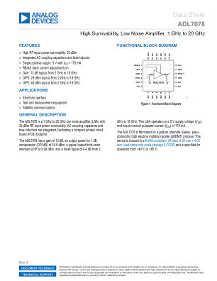 ADL7078 datasheet cover page