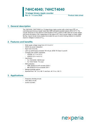 74HC4040DB datasheet cover page