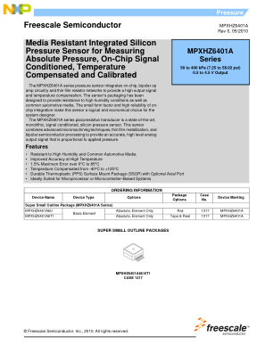 MPXHZ6401A datasheet cover page