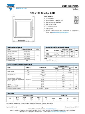LCD128H128A datasheet cover page