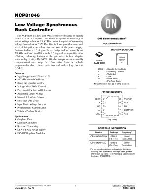 NCP81046 datasheet cover page