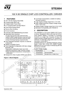 STE2004 数据手册首页