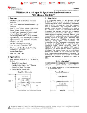 TPS56528 datasheet cover page
