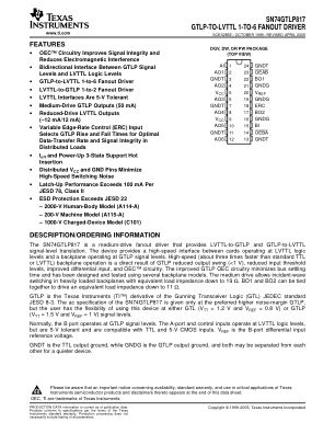 SN74GTLP817 datasheet cover page