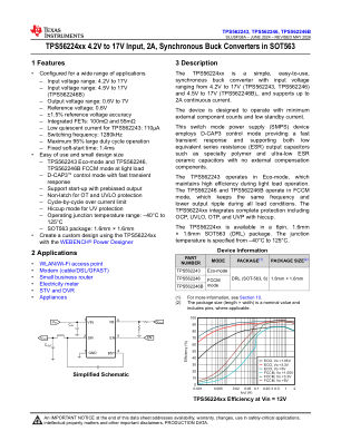 TPS562246B datasheet cover page