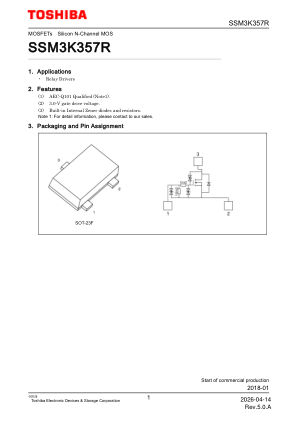 SSM3K357R datasheet cover page