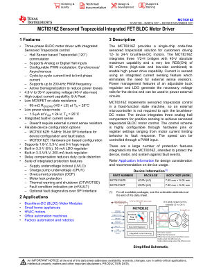 MCT8316Z datasheet cover page